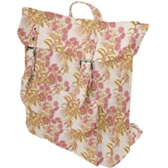 Scrapbook Floral Decorative Vintage Buckle Up Backpack