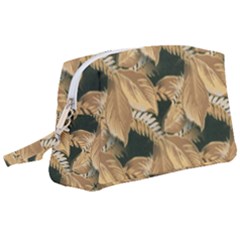 Scrapbook Leaves Decorative Wristlet Pouch Bag (large)