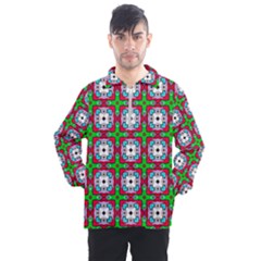Squares Square Pattern Men s Half Zip Pullover by Nexatart