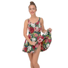 Roses Repeat Floral Bouquet Inside Out Casual Dress by Nexatart