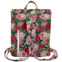 Roses Repeat Floral Bouquet Flap Top Backpack View3