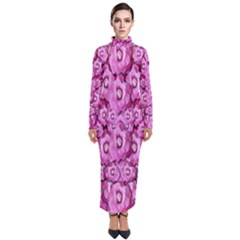 Happy Florals  Giving  Peace Ornate Turtleneck Maxi Dress by pepitasart