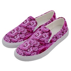 Happy Florals  Giving  Peace Ornate Men s Canvas Slip Ons by pepitasart