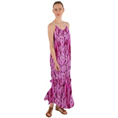 Happy Florals  Giving  Peace Ornate Cami Maxi Ruffle Chiffon Dress by pepitasart