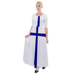 Byzantine Cross Half Sleeves Maxi Dress by abbeyz71