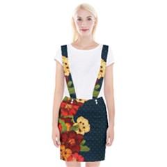 All Good Things - Floral Pattern Braces Suspender Skirt