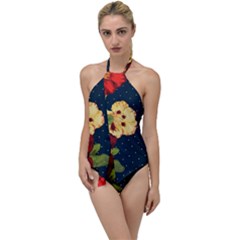 All Good Things - Floral Pattern Go With The Flow One Piece Swimsuit by WensdaiAmbrose