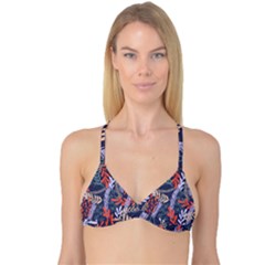 Summer Leaves Reversible Tri Bikini Top by charliecreates