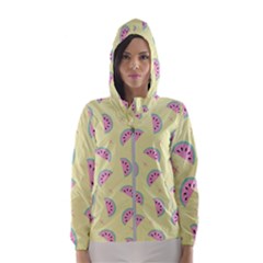 Watermelon Wallpapers  Creative Illustration And Pattern Women s Hooded Windbreaker by BangZart