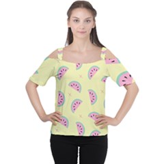 Watermelon Wallpapers  Creative Illustration And Pattern Cutout Shoulder Tee