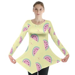 Watermelon Wallpapers  Creative Illustration And Pattern Long Sleeve Tunic 