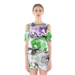 Horse Animal World Green Shoulder Cutout One Piece Dress