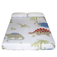 Dinosaur Animal Art Pattern Fitted Sheet (queen Size)