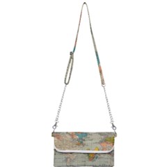 World Map Vintage Mini Crossbody Handbag by BangZart