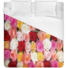 Roses Color Beautiful Flowers Duvet Cover (king Size)