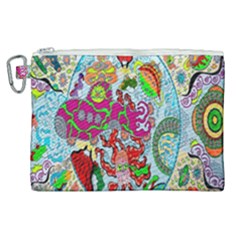 Supersonic Volcanic Splash Canvas Cosmetic Bag (xl) by chellerayartisans