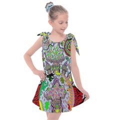 Supersonic Volcanic Mushroom Power Kids  Tie Up Tunic Dress by chellerayartisans