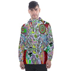 Supersonic Volcanic Mushroom Power Men s Front Pocket Pullover Windbreaker by chellerayartisans