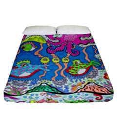 Supersonic Volcanic Fish Sonar Submarine Fitted Sheet (queen Size)