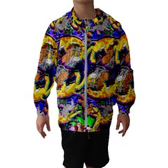 Rainbow Dragon Squad Print Kids  Hooded Windbreaker by AuroraMountainFashion