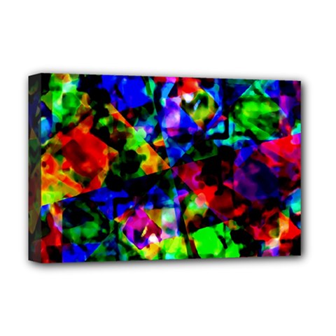 Multicolored Abstract Print Deluxe Canvas 18  X 12  (stretched) by dflcprintsclothing