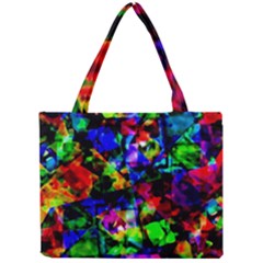 Multicolored Abstract Print Mini Tote Bag by dflcprintsclothing