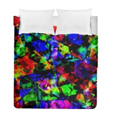 Multicolored Abstract Print Duvet Cover Double Side (full/ Double Size) by dflcprintsclothing