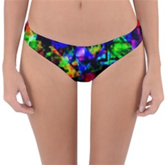 Multicolored Abstract Print Reversible Hipster Bikini Bottoms
