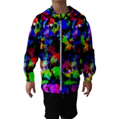 Multicolored Abstract Print Kids  Hooded Windbreaker by dflcprintsclothing