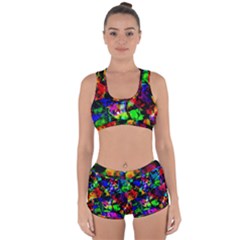 Multicolored Abstract Print Racerback Boyleg Bikini Set by dflcprintsclothing