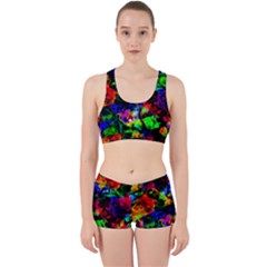 Multicolored Abstract Print Work It Out Gym Set by dflcprintsclothing