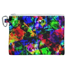 Multicolored Abstract Print Canvas Cosmetic Bag (xl) by dflcprintsclothing