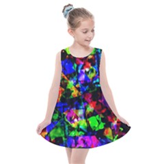 Multicolored Abstract Print Kids  Summer Dress by dflcprintsclothing