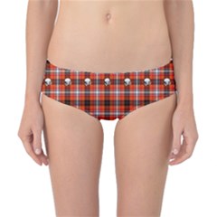 Plaid - Red With Skulls Classic Bikini Bottoms by WensdaiAmbrose