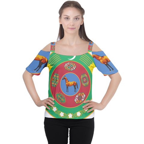 Turkmenistan National Emblem, 2000-2003 Cutout Shoulder Tee by abbeyz71