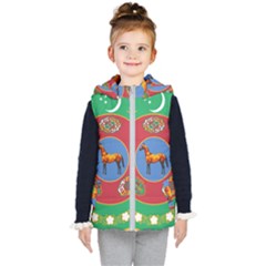 Turkmenistan National Emblem, 2000-2003 Kids  Hooded Puffer Vest by abbeyz71