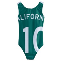 Arroyo Seco Parkway Sign Kids  Cut-out Back One Piece Swimsuit by abbeyz71