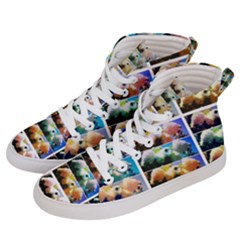 Twenty-seven Snowball Branch Collage Men s Hi-Top Skate Sneakers