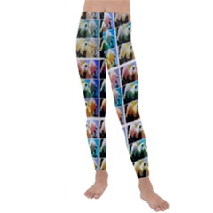 Twenty-seven Snowball Branch Collage Kids  Lightweight Velour Leggings