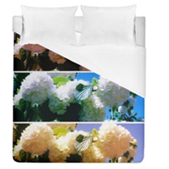 Snowball Branch Collage (i) Duvet Cover (queen Size) by okhismakingart