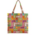 Abstract Background Colorful Zipper Grocery Tote Bag View1