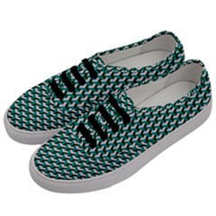 Pattern Green Blue Grey Hues Men s Classic Low Top Sneakers by Pakrebo