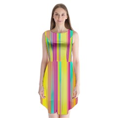 Background Colorful Abstract Sleeveless Chiffon Dress   by Pakrebo