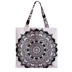 Mandala Spiritual Texture Zipper Grocery Tote Bag