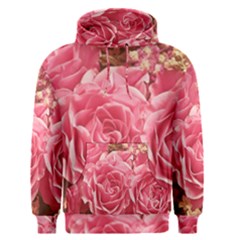 Roses Noble Roses Romantic Pink Men s Pullover Hoodie by Pakrebo