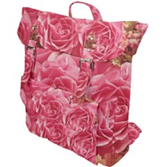 Roses Noble Roses Romantic Pink Buckle Up Backpack by Pakrebo