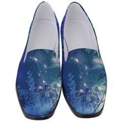 Wonderful Elegant Floral Design Women s Classic Loafer Heels by FantasyWorld7