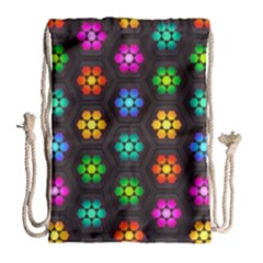 Pattern Background Colorful Design Drawstring Bag (large)