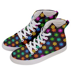 Pattern Background Colorful Design Men s Hi-top Skate Sneakers by Pakrebo