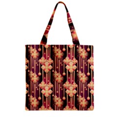 Illustrations Seamless Pattern Zipper Grocery Tote Bag